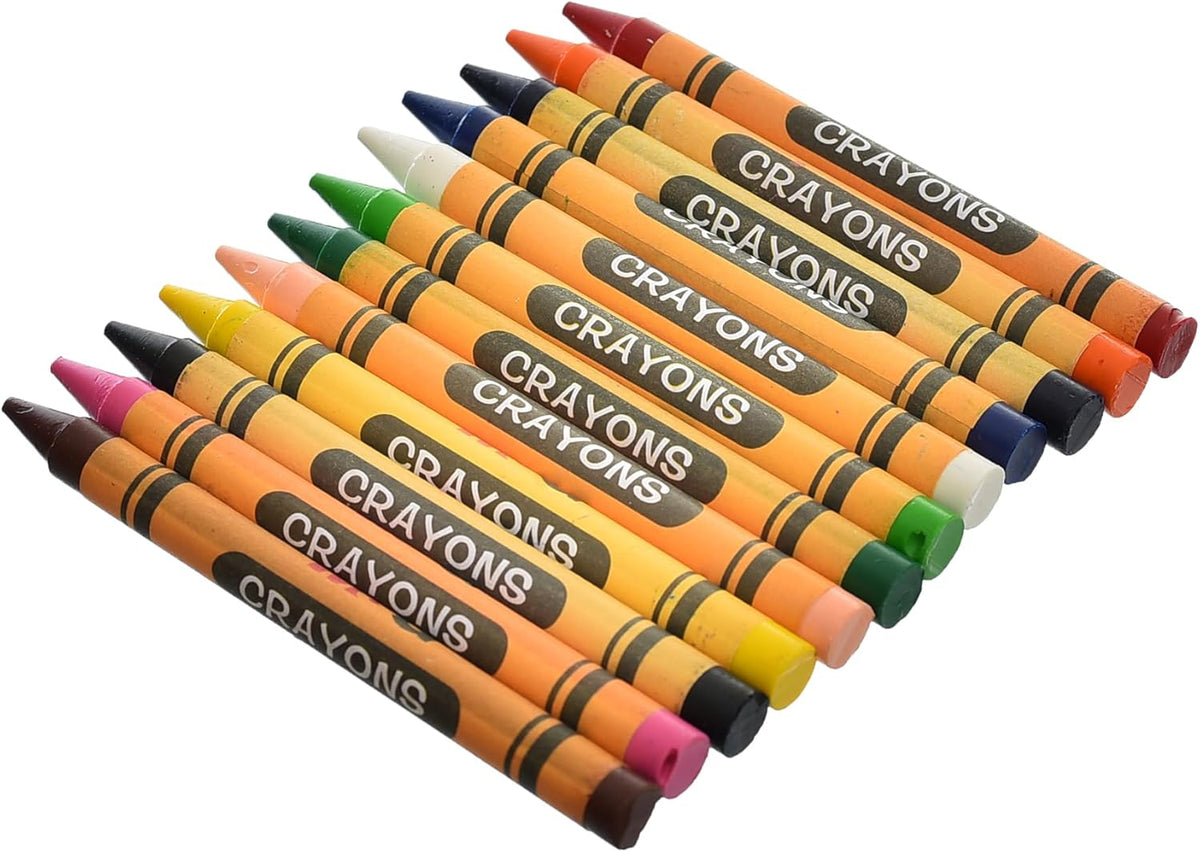 M&G Chenguang Puppy Party Crayons – 12 Colors Jumbo Wax Crayons (8 × 90 mm) | Smooth Coloring for Kids - No: AGMX4242