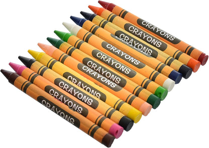 M&G Chenguang Puppy Party Crayons – 12 Colors Jumbo Wax Crayons (8 × 90 mm) | Smooth Coloring for Kids - No: AGMX4242