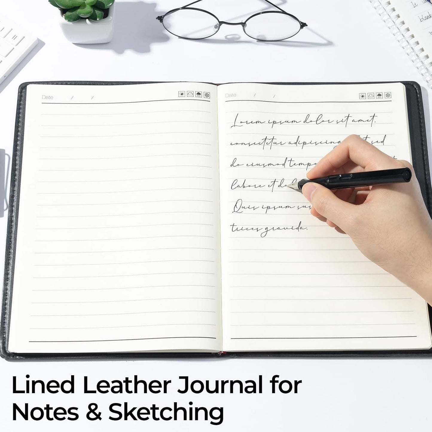 M&G Chenguang Lined Journal Notebook, 310 Pages Leather Hardcover Notebook  - A5 - No:APY1FK78 (Copy)