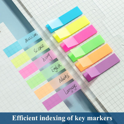 M&G Chenguang PETSTICK Sticky Page Flags – 6 Colors, 20 Sheets Each, Transparent Writable Index Tabs – No: YS-21