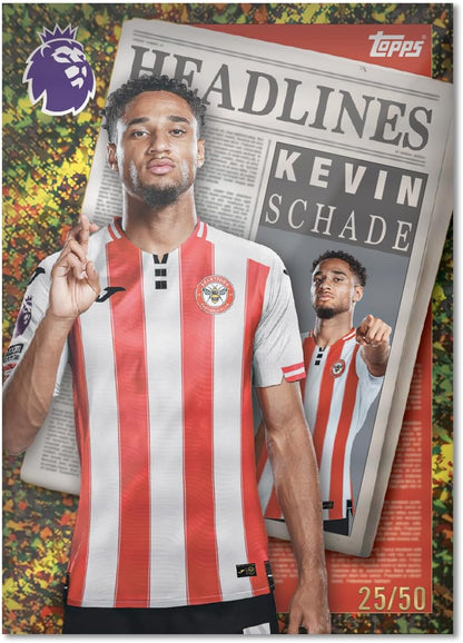 Topps Premier League 2025/2026 Collectible Football Trading Cards, Mega Multipack with 40 Cards, 3 or more Special Insert Cards per Pack + 3 Classic Limited Edition Cards