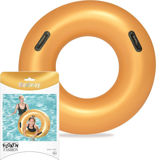 Bestway Gold Metallic Inflatable Swim Ring 36127