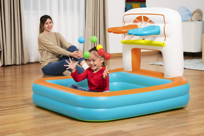 Bestway Kick 'N Swish 3-in-1 multi-Use Ball Pit - Inflatable Playground With Balls 120 x 107 x 84 cm - No: 52728