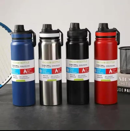800ml Vacuum Insulated Stainless Steel Thermal Bottle, Leakproof, BPA Free, Hot/Cold Sports Water Bottle for Coffee, Tea, Travel