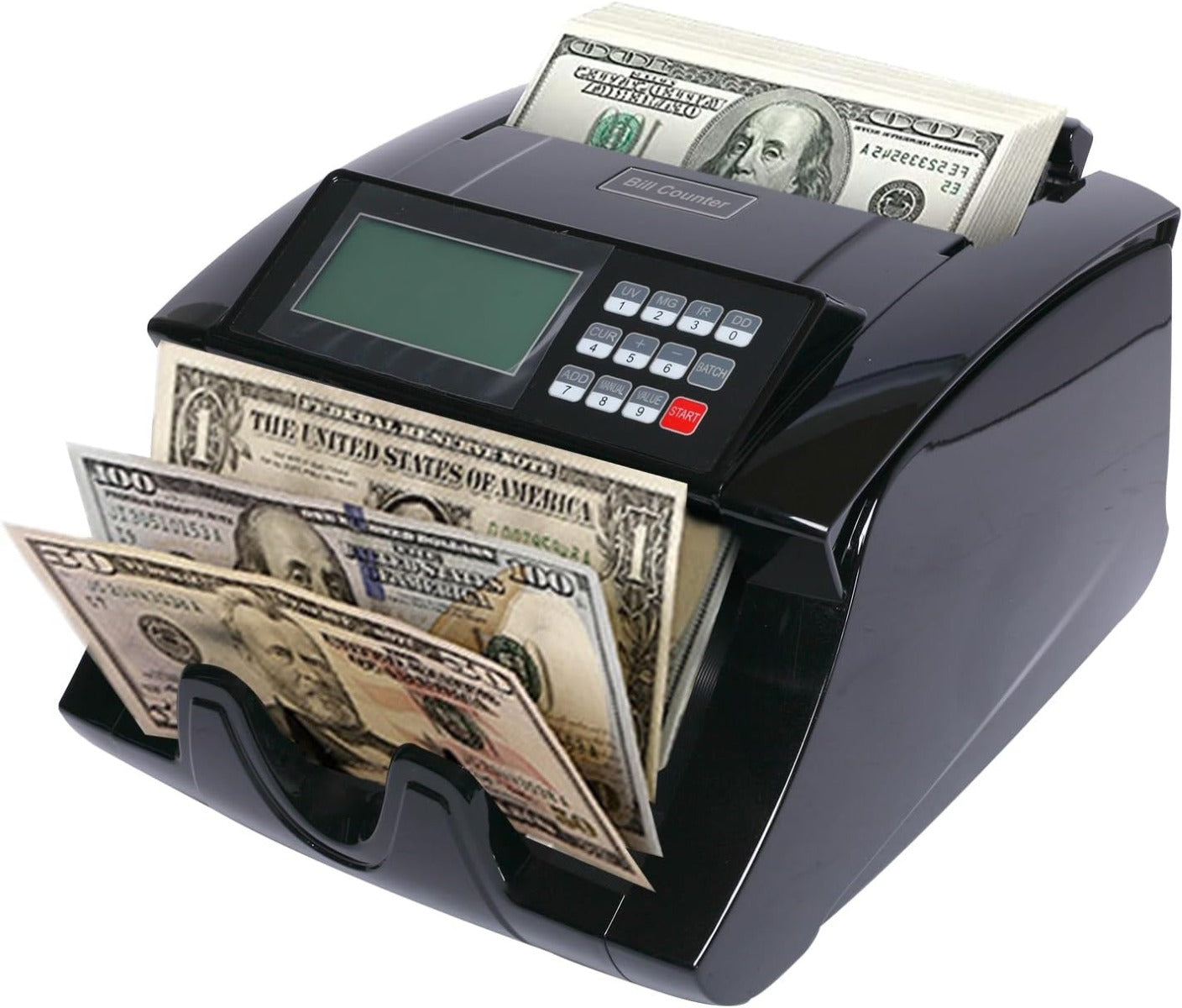Bill Counter Machine, Money Counting Machine with UV/MG/IR Counterfeit Detection - No:M129