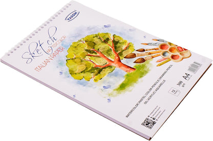 Yassin Sketchbook A4 Wire 300 Gm