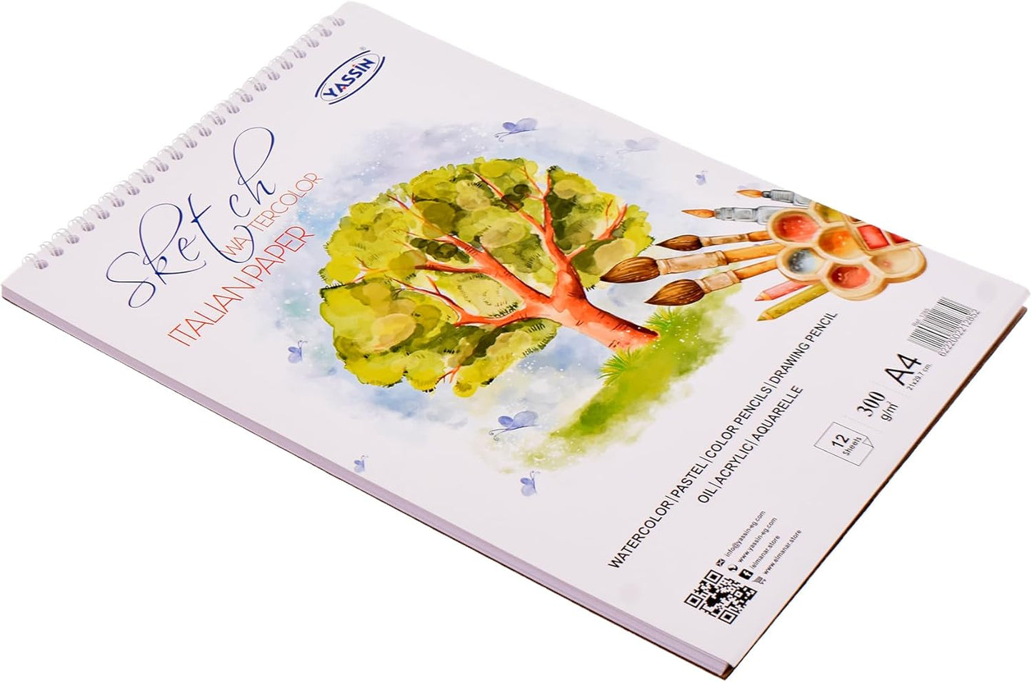 Yassin Sketchbook A4 Wire 300 Gm