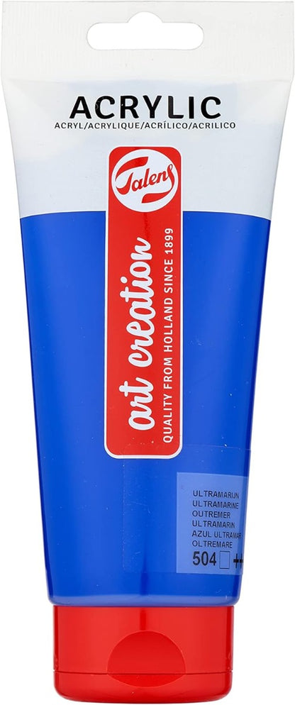 Talens Art Creation Acrylic Colour Tube 200 Ml - UL TRAMARINE Blue - No:504