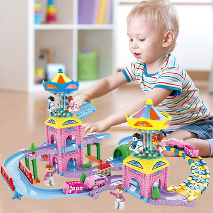 لعبة أحجية جديدة وممتعة على شكل مسار دوار، مزودة بإضاءة وصوت، 48 قطعة - رقم: 2167A