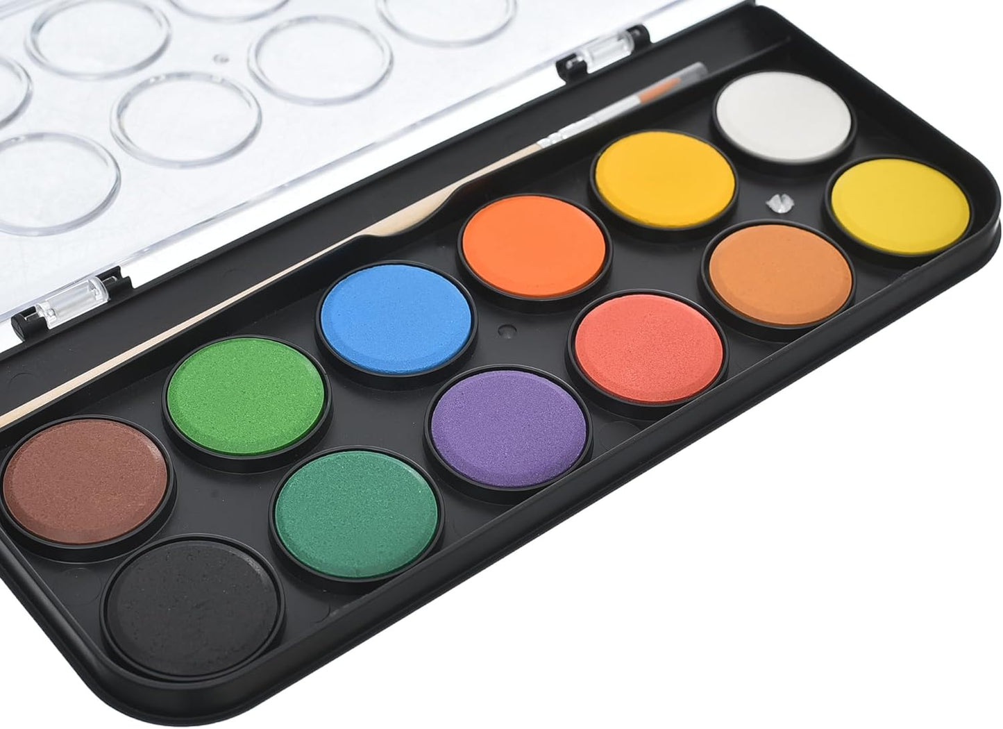 لوحة ألوان مائية من تشنغوانغ، ١٢ لونًا + فرشاة صغيرة، غير سامة، رقم المنتج: APLN976J0 