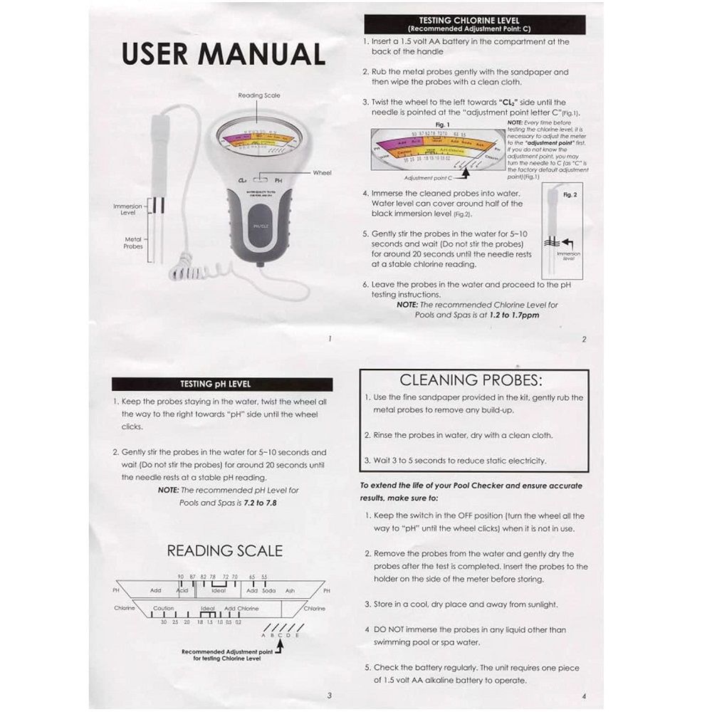Jilong Avenli Electronic Tester, water for pools, 22.4x9.2x4.6 cm - No:290493