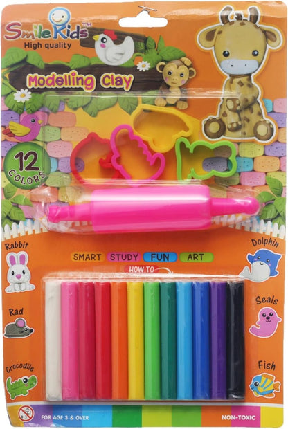 Maden Modeling Clay, 12 Pieces, On Card