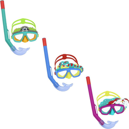 Bestway Snorkel set for kids diving mask with uv protection, anti-leak, adjustable strap - No:24059
