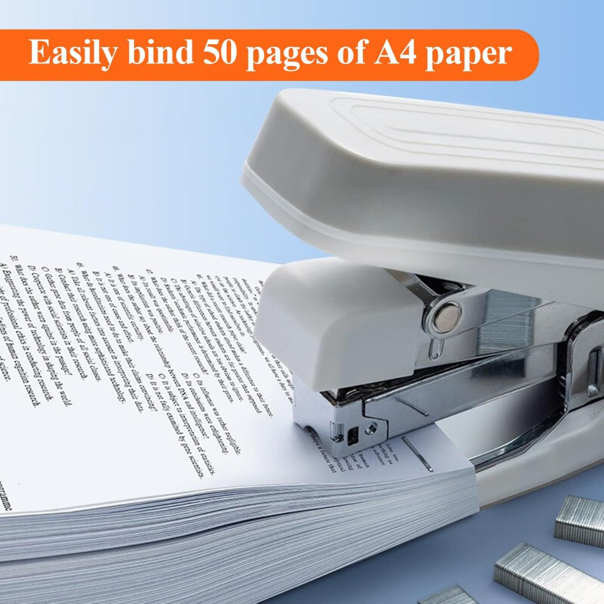 M&G Chenguang Effortless Desktop Stapler, 50 Sheet One Touch - No:ABS916X9