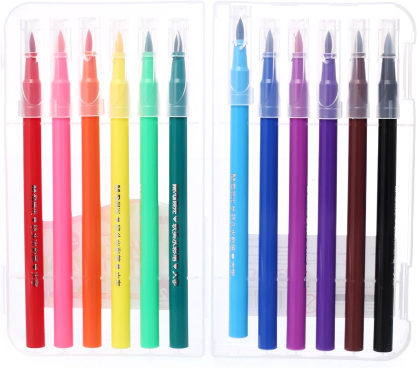 M&G Chenguang Felt Tip Brush Pens 12 Colors  Model :ACP901CC