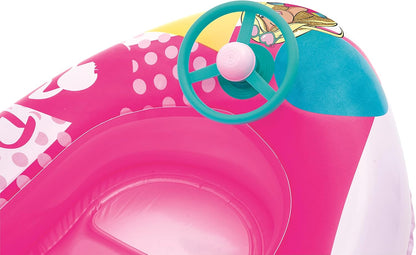 Bestway Inflatable Barbie Beach Boat for children Barbie with steering wheel 114cm x 74cm - No:93204