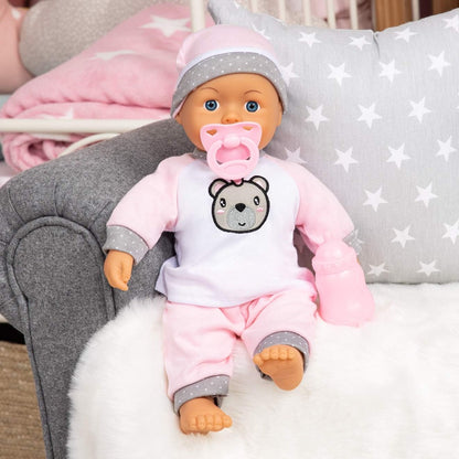 دمية باير 3 كيس للأطفال بطول 36 سم مزودة بوظيفة تقبيل الطيران، وتتحدث، وتصدر أصواتًا، وتمنح قبلة، مع ملحقات - 93602AA