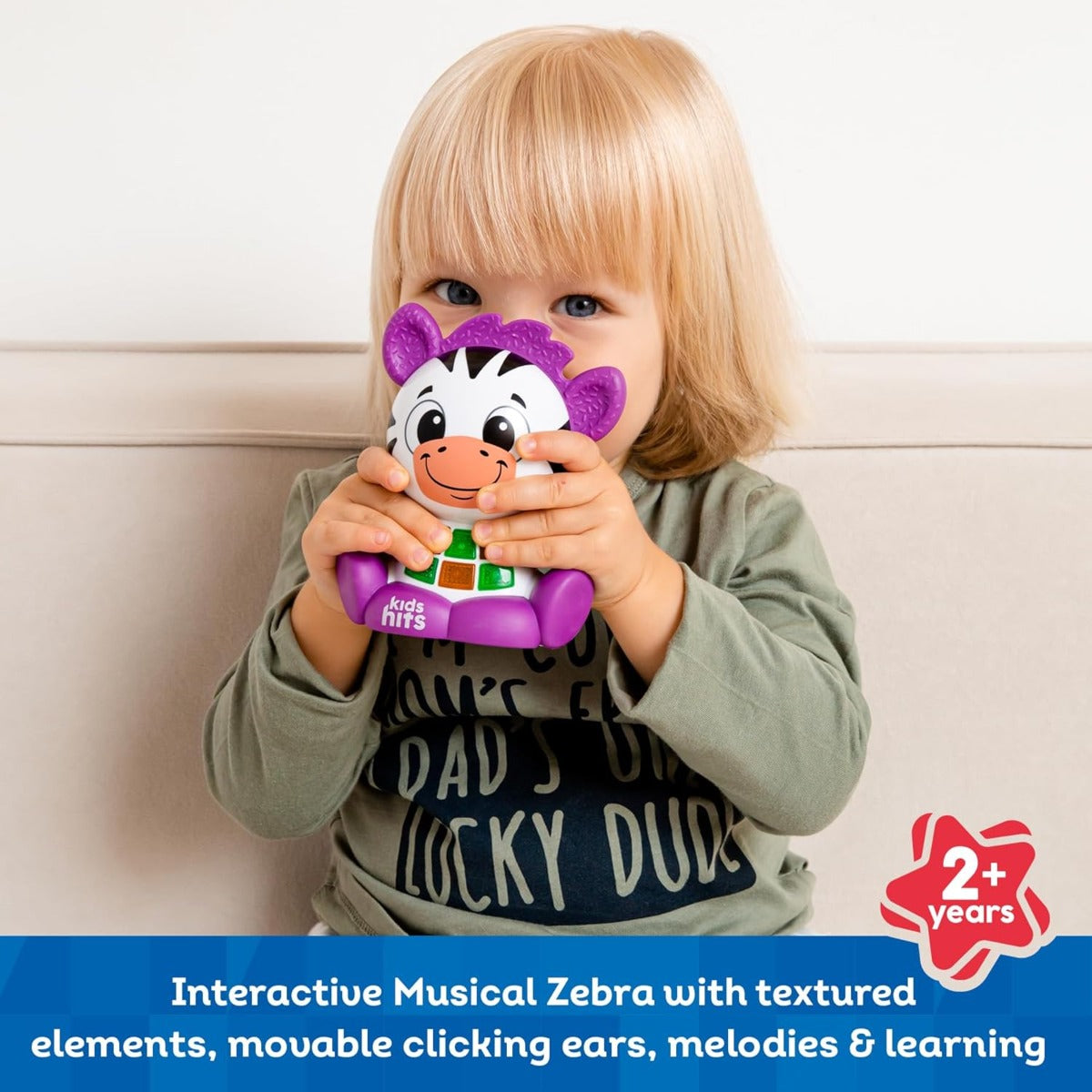 Kids Hits Babykins Zebra With Sounds toy For Toddler