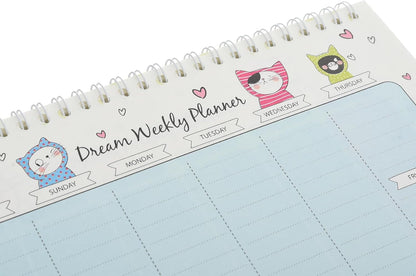 Yassin Dream Weekly Planner Notebook, 15x25cm Wire-Bound for Efficient Task Planning