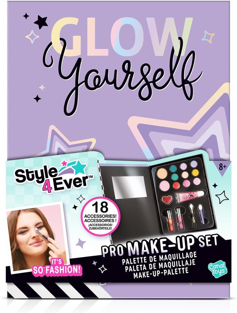 مجموعة مكياج احترافية للأطفال من كانال تويز - ستايل فور إيفر، قابلة للغسل، لعبة تجميلية