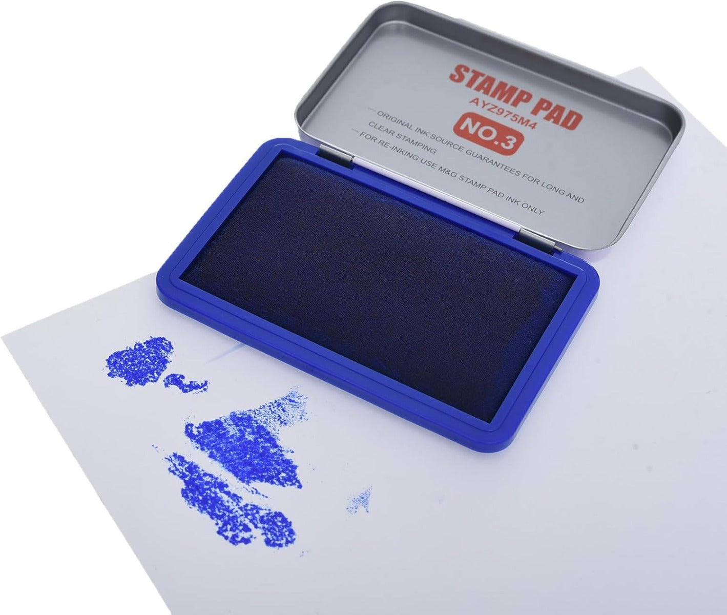 وسادة حبر M&amp;G Chenguang، رقم 3، حبر أزرق لطباعة واضحة في المكاتب وختم المستندات - رقم: AYZ975M4