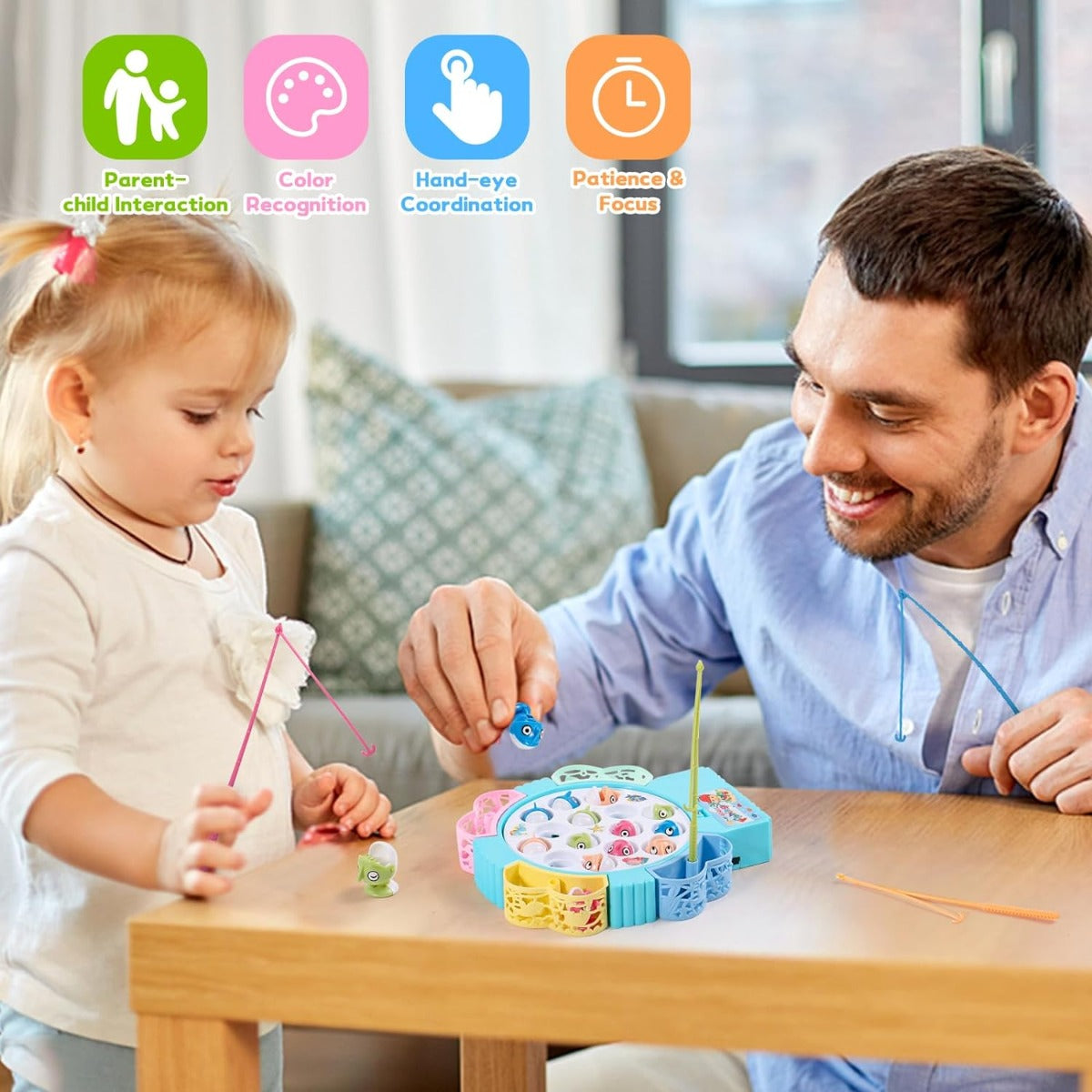 Magnetic Fishing Toy Game With Inflatable pool Magnetic Fishing Toy - No:20112