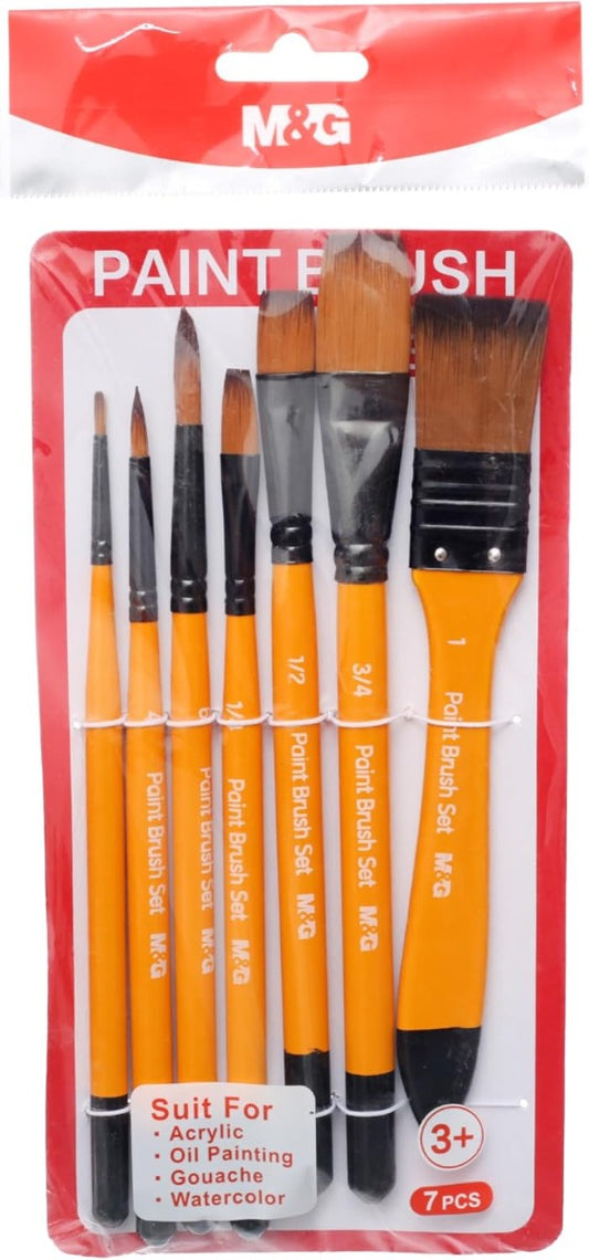 M&G Chenguang Brush Set, Versatile and Professional Painting, 7 Pieces No: ABH978C0