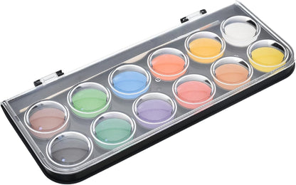 لوحة ألوان مائية من تشنغوانغ، ١٢ لونًا + فرشاة صغيرة، غير سامة، رقم المنتج: APLN976J0 