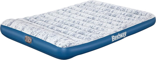 Bestway Tritech Fashion Flock Air Mattress Queen Built-in AC Pump 2.03m x 1.52m x 30cm - No:67836