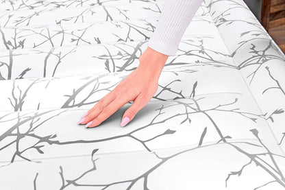 Bestway Tritech Fashion Flock Air Mattress Queen Built-in AC Pump 2.03m x 1.52m x 56cm - No:6713E