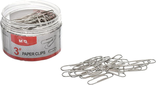 M&G Chenguang Paper Clip, Nickel, Secure and Durable Document Binding, 200 Pins - No:ABS916DR