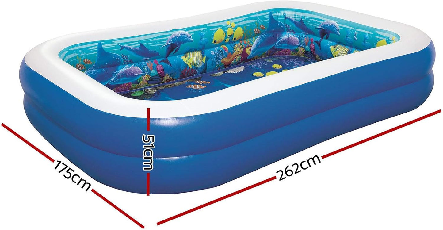Bestway Under sea adventure children's rectangle swimming pool 262 x 175x 51  -No:54177