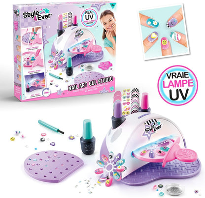 مجموعة أدوات تزيين الأظافر من كانال تويز - ستايل فور إيفر OFG 241 جل ستوديو مع مصباح تجفيف أظافر بالأشعة فوق البنفسجية