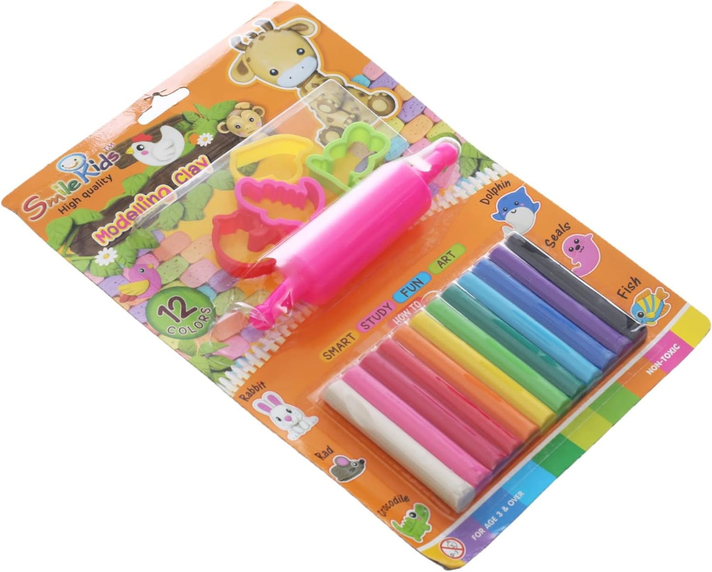 Maden Modeling Clay, 12 Pieces, On Card