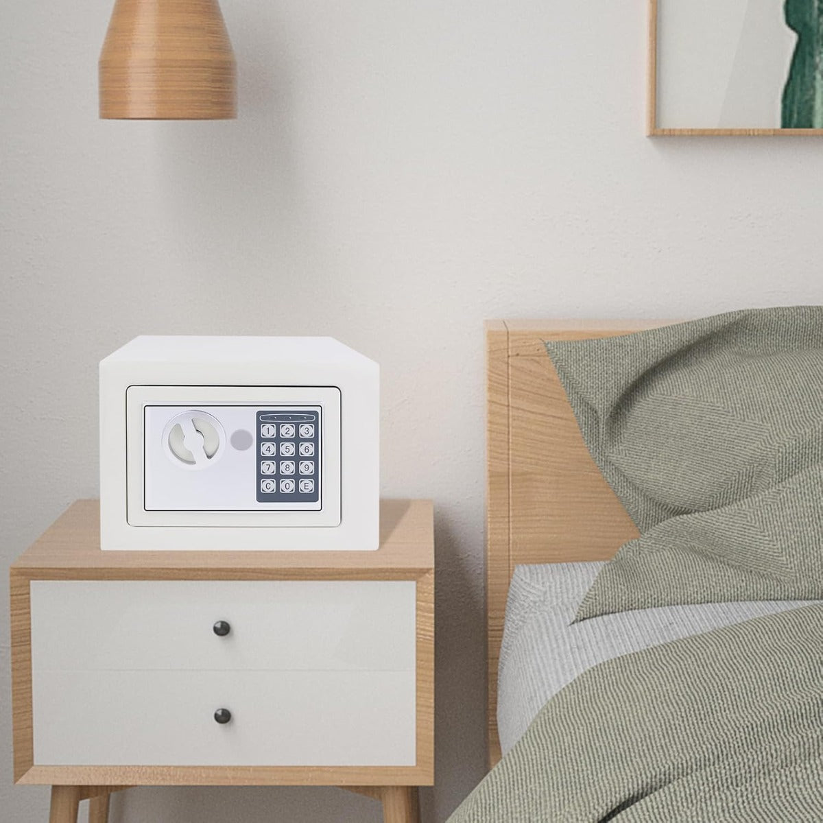 خزنة أمان عالية الأمان سعة 4.6 لتر بقفل فولاذي، صندوق نقود، صندوق أمان للمجوهرات - رقم: M132 