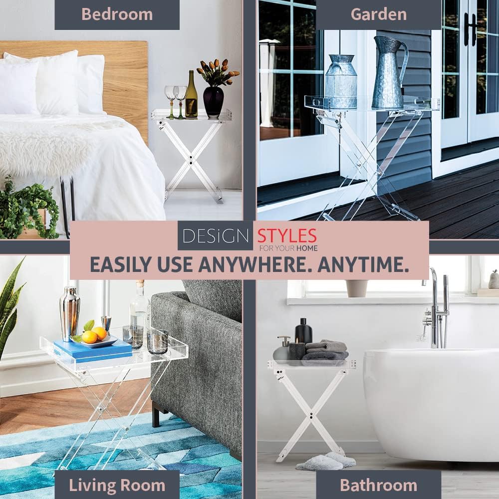 Acrylic Folding Tray Serving Table.