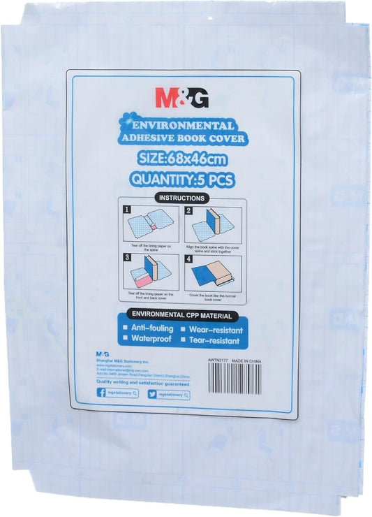 M&G Self-Adhesive Book Cover, Transparent, Size 46 * 68 Cm - NO: 2177