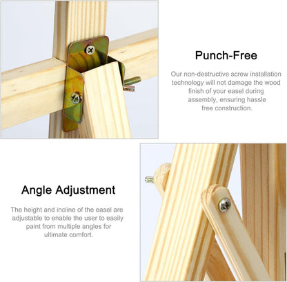 K-max Trintion Easel Stand 1.5M Studio Easel Adjustable Drawing Painting - No:HJ-175B