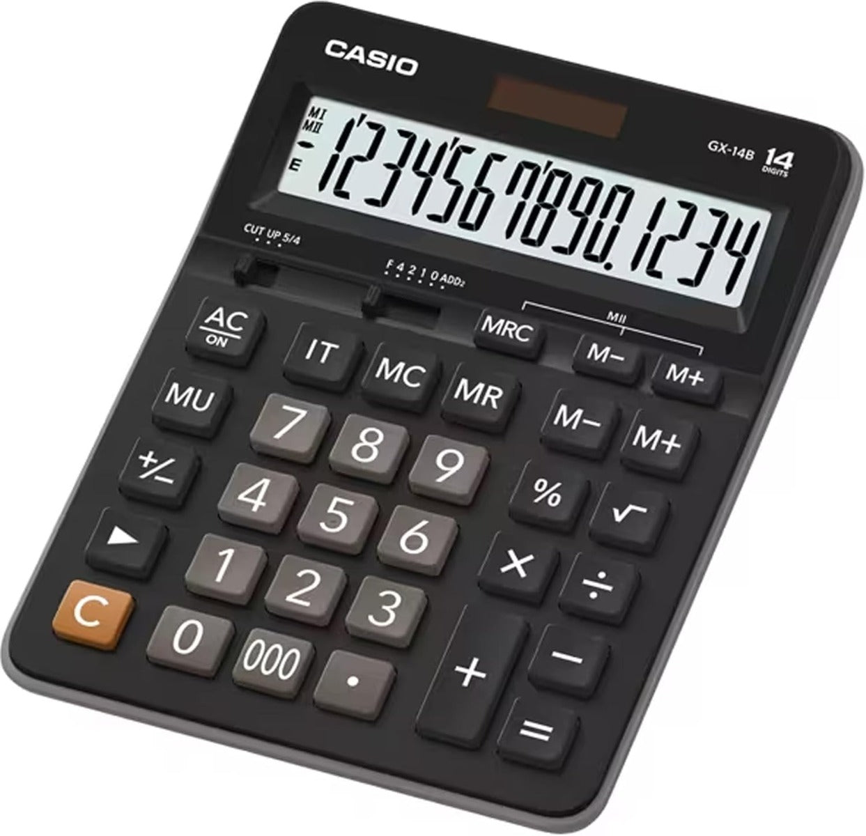 Casio Desktop Calculator – 14 Digits - Black - No: GX-14B