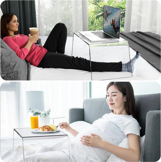 Acrylic Tray with Handles laptop / bed