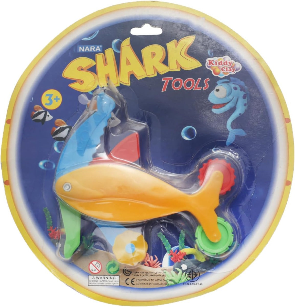 أداة تشكيل الطين من كيدي كلاي نارا، 6 في 1، تصميم سمكة 
