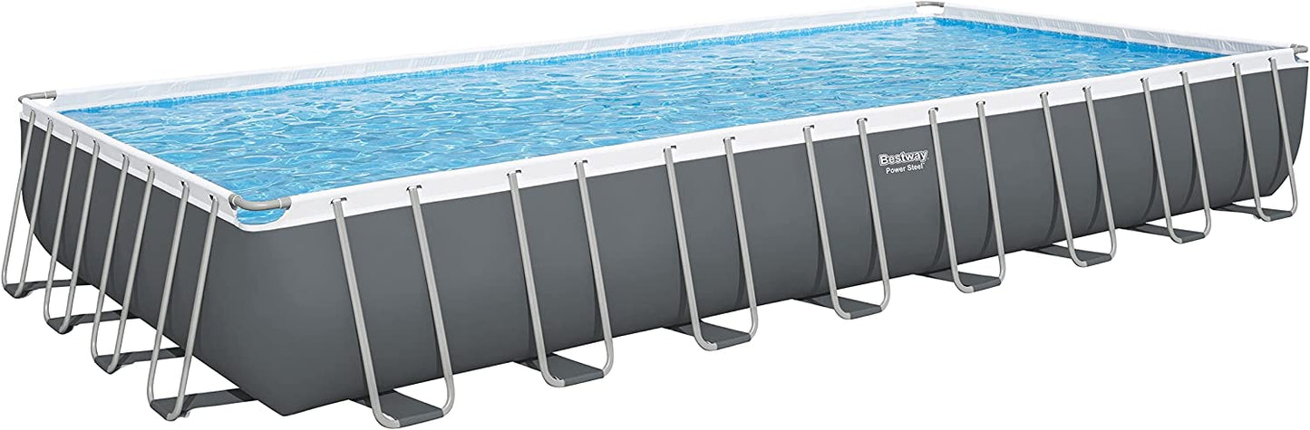 Bestway Power Steel pool 9.56m x 4.88m x 1.32m Rectangular Pool Set - No:56623