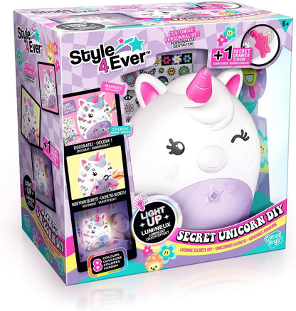 مصباح يونيكورن من كانال تويز سيكريت ديكو، اصنعه بنفسك، على طراز مصباح يونيكورن الأبدي