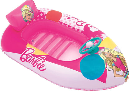Bestway Inflatable Barbie Beach Boat for children Barbie with steering wheel 114cm x 74cm - No:93204