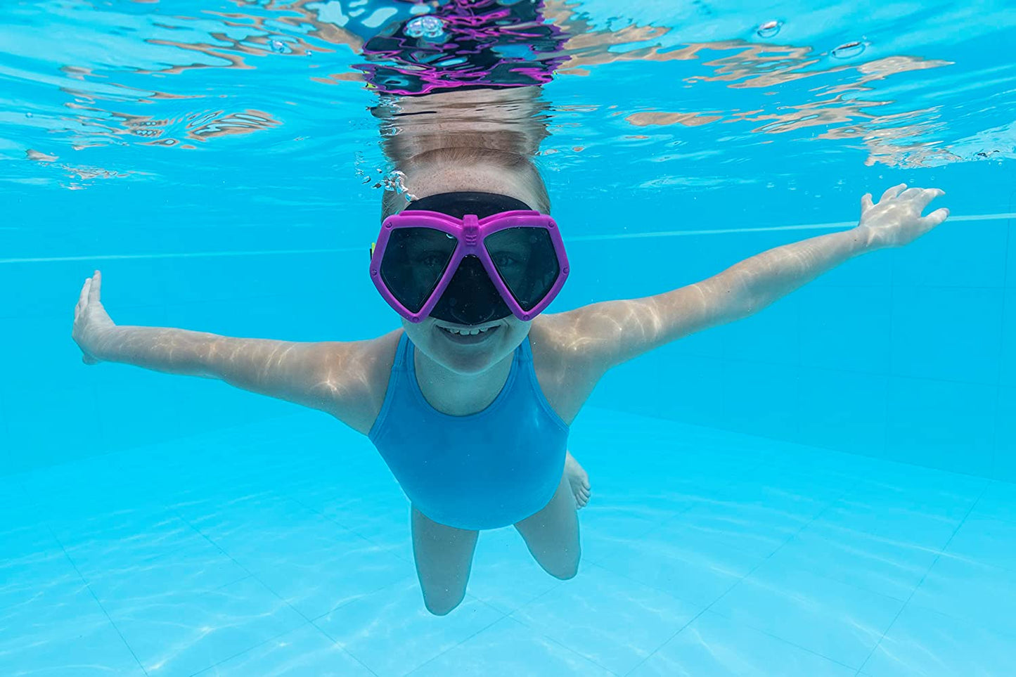 Bestway Swim Mask Kids Swimming Goggles with Nose Cover - 1pcs - No:22040