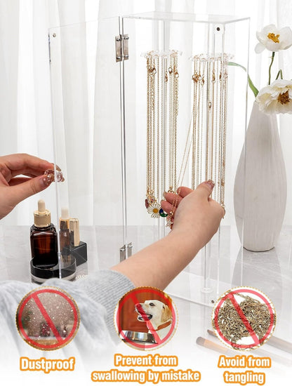 Acrylic Necklace Holder-Stand Dust-proof .