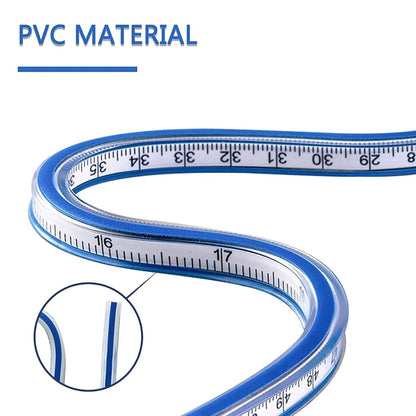 مسطرة منحنية من الفينيل، 60 سم، مسطرة منحنية فرنسية مرنة - رقم: FC-700 