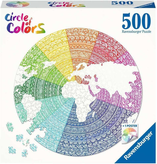 Ravensburger Circle of Colors Puzzles - Mandala - 500pcs - No:17168