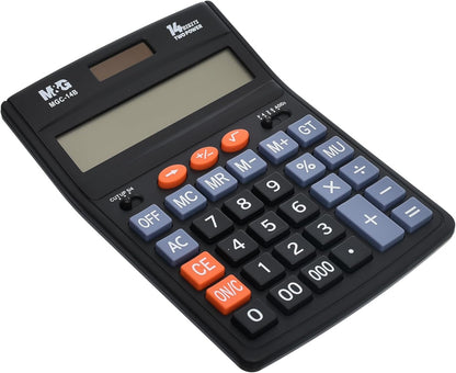 M&G Chenguang Large Display Desktop calculator 14 Digits two Power source - No:ADG981J6