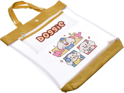 Transparent Bag With Handle And Pencil Case - NO: 9155A4 M M34